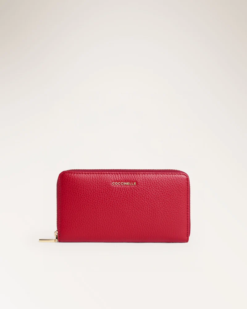 Wallet Grained Leather Scarlet