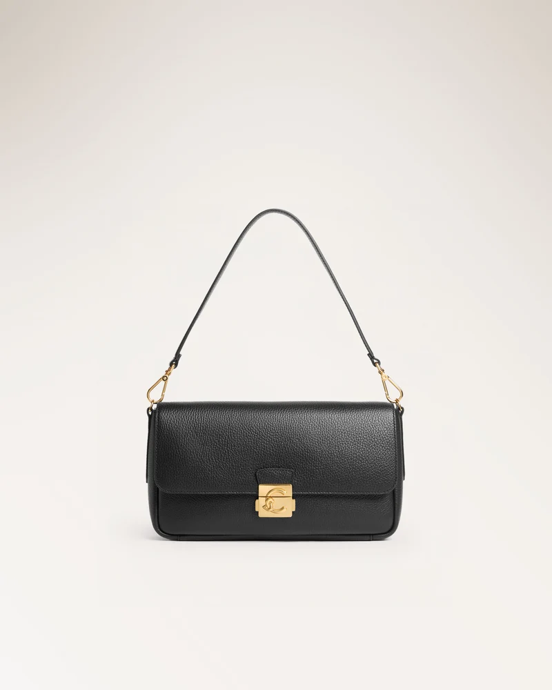 Handbag Grained Leather Noir