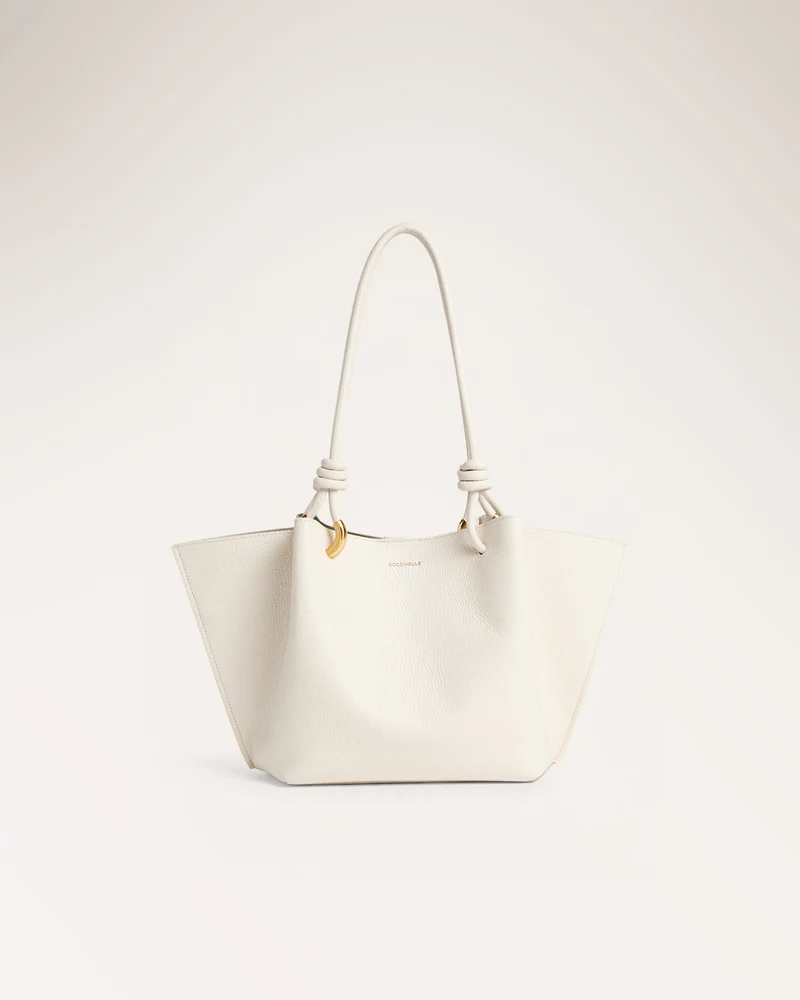 Handbag Grained Leather Pearl