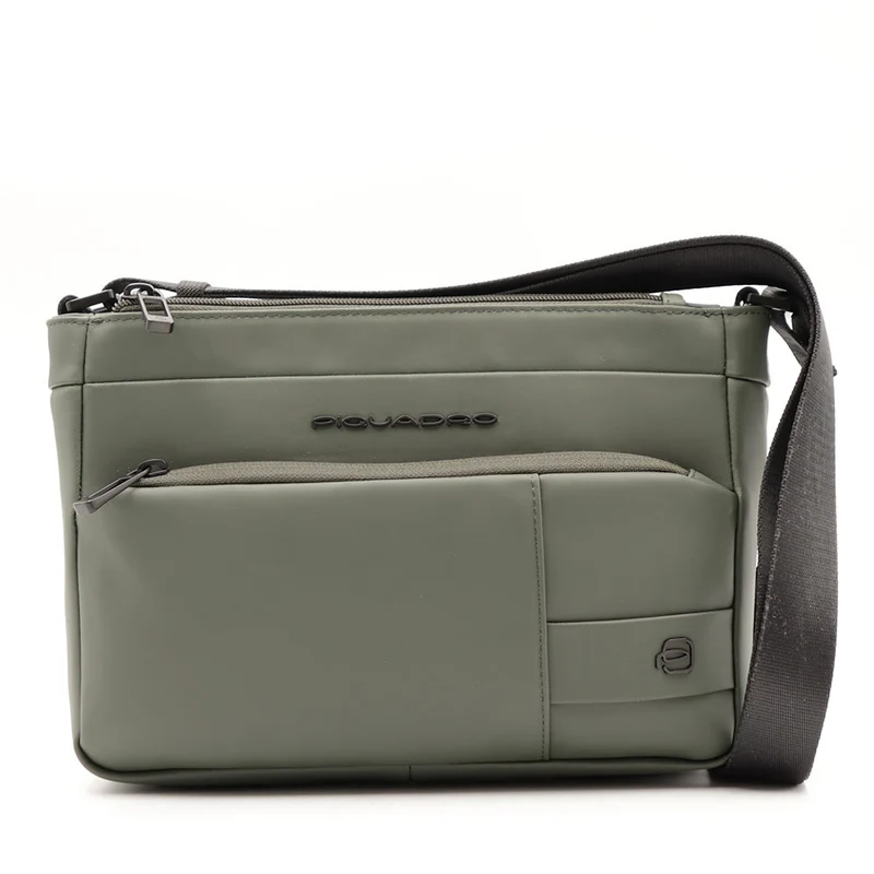 Borsello Uomo Orizzontale PIQUADRO in Tessuto Verde Linea Corner 2.0 - CA6943W129W