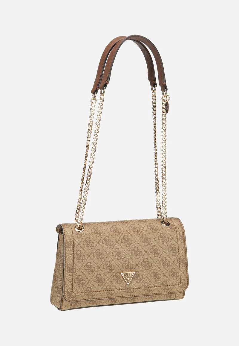 Noelle II Conv XBody Flap 72210 Latte Logo/Brown - Shoulder Bag