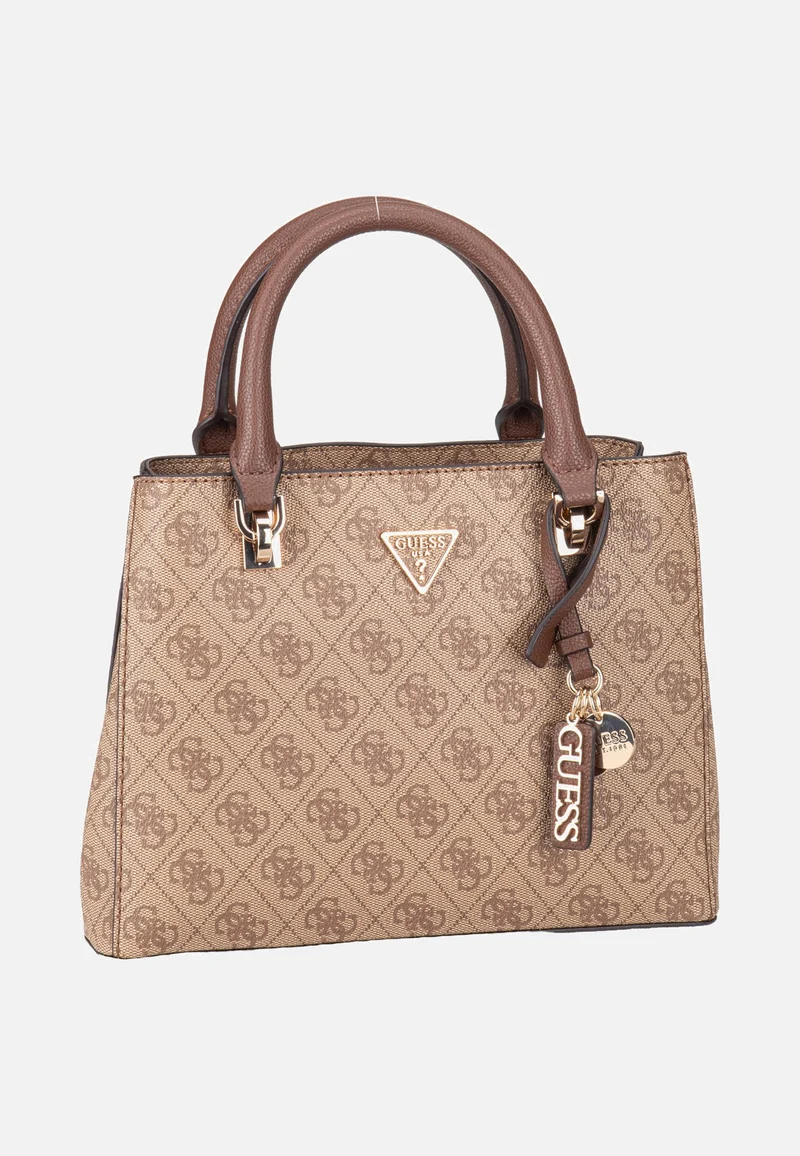 Noelle II Sml Multi Comp Latte Logo/Brown - Satchel