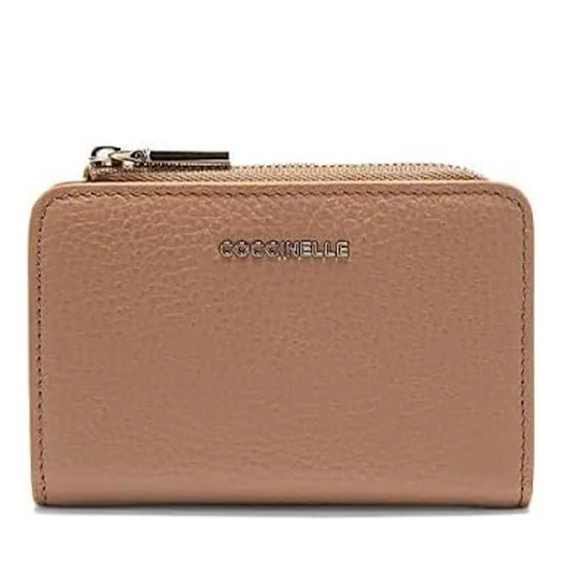 Portafoglio Donna Piatto COCCINELLE in Pelle Skin Linea Metallic Soft