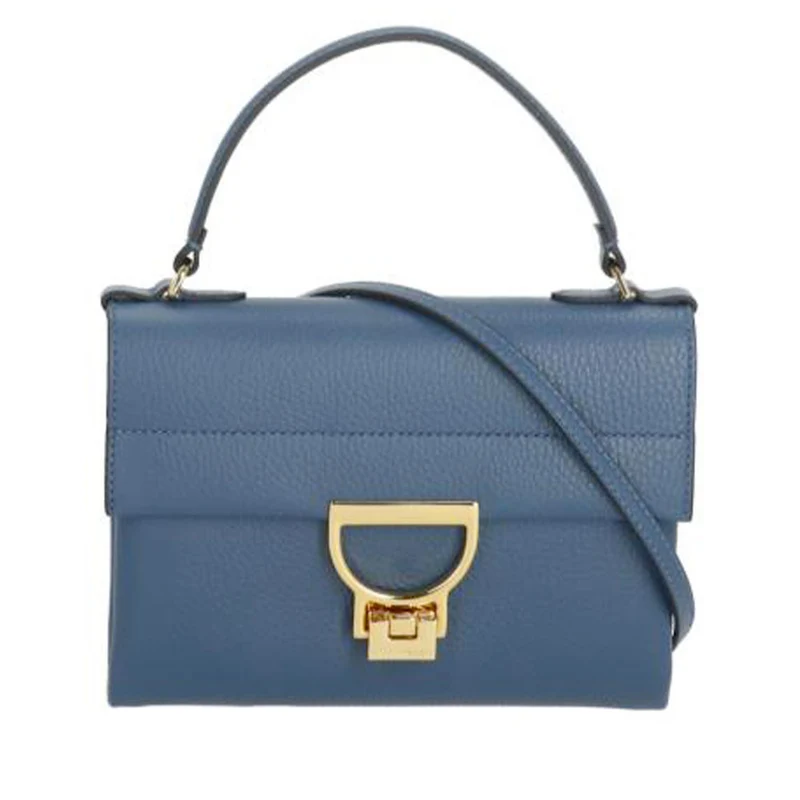 Borsa Donna a Mano con Tracolla COCCINELLE in Pelle Linea Arlettis Mini colore Deep Blue