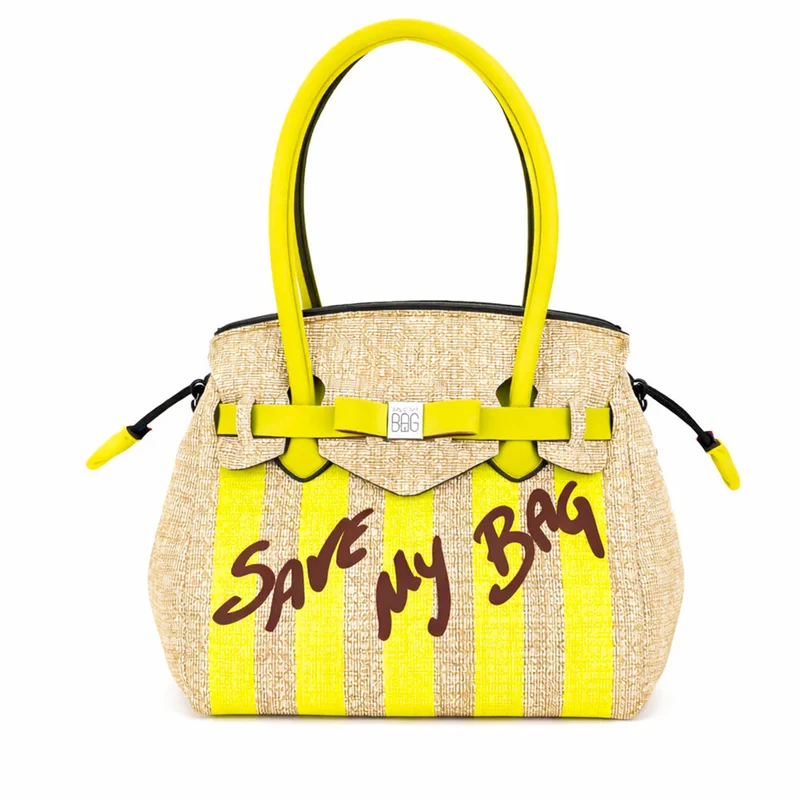 Borsa Donna a Spalla SAVE MY BAG in Lycra linea Miss Misura XL Colore Giallo