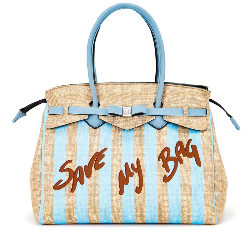 Borsa Donna a Spalla SAVE MY BAG in Lycra linea Miss Misura XL Colore Azzurro
