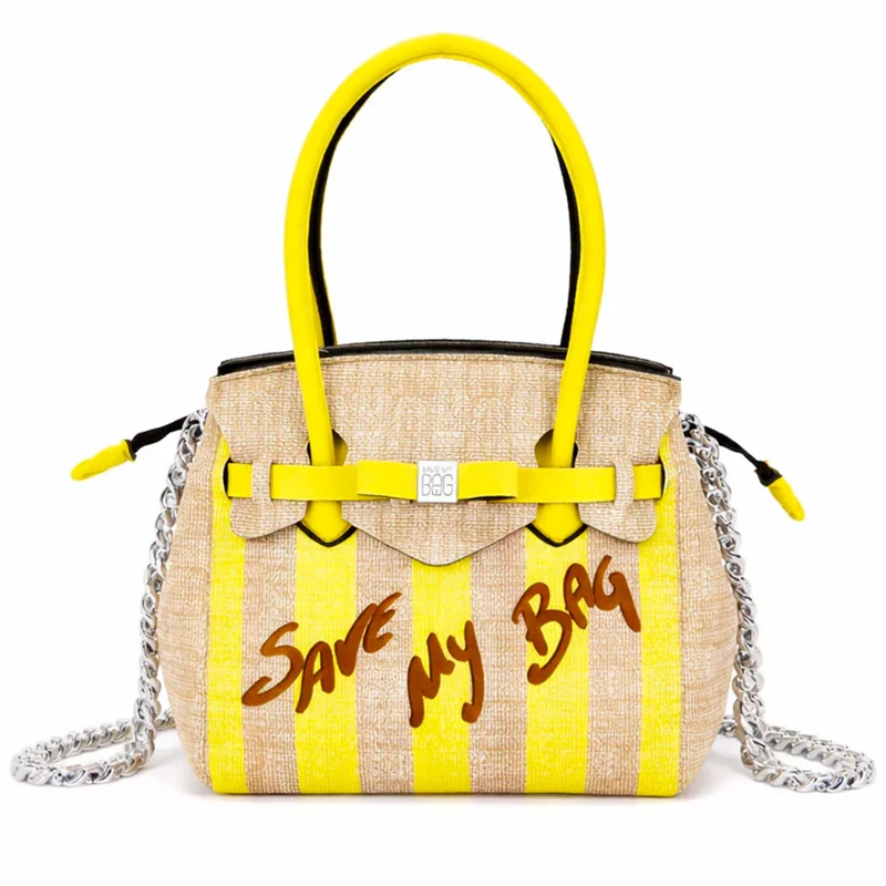 Borsa Donna a Spalla SAVE MY BAG in Lycra linea Miss Misura M Colore Giallo