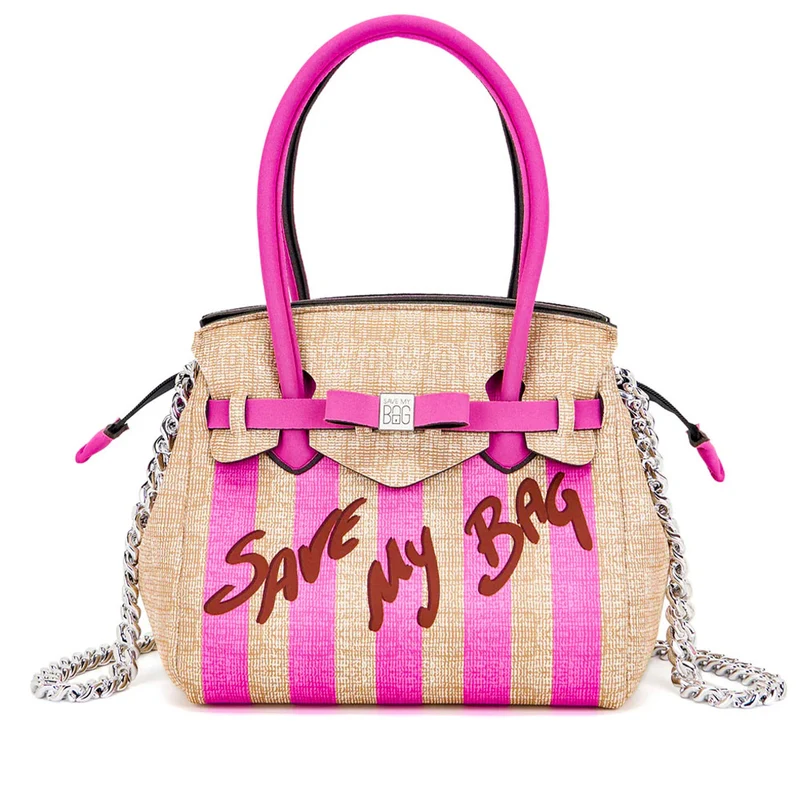 Borsa Donna a Spalla SAVE MY BAG in Lycra linea Miss Misura M Colore Fuxia