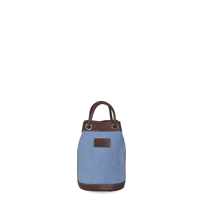 DARK BROWN AND LIGHT BLUE GIAN MINI BAG