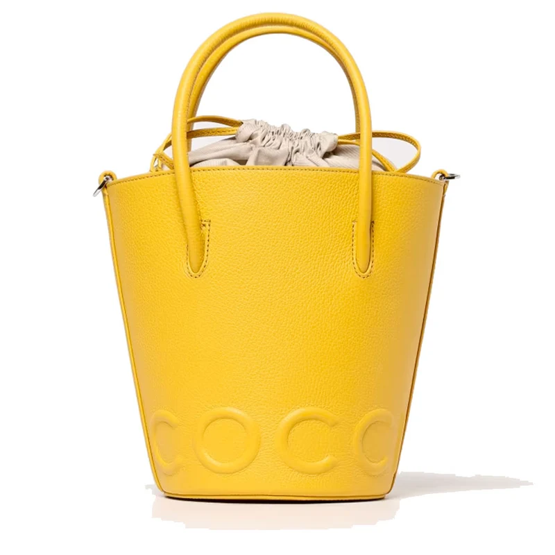 Borsa Donna a Mano a Secchiello COCCINELLE in Pelle Linea Myrtha colore Soleado