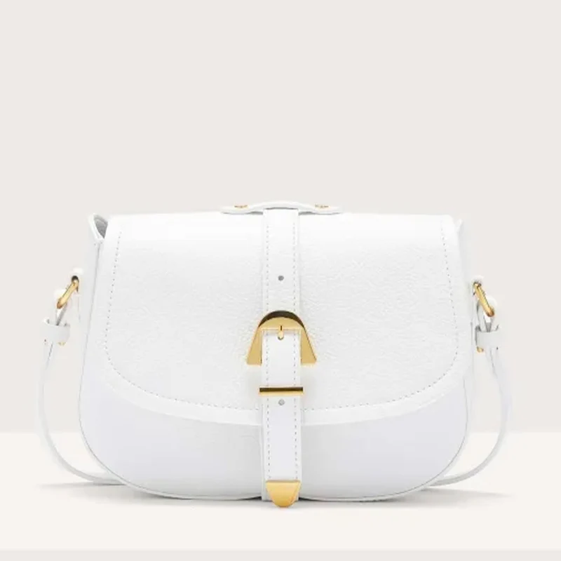 Borsa Donna a Tracolla COCCINELLE in Pelle Linea Magalù Small colore Brillant White