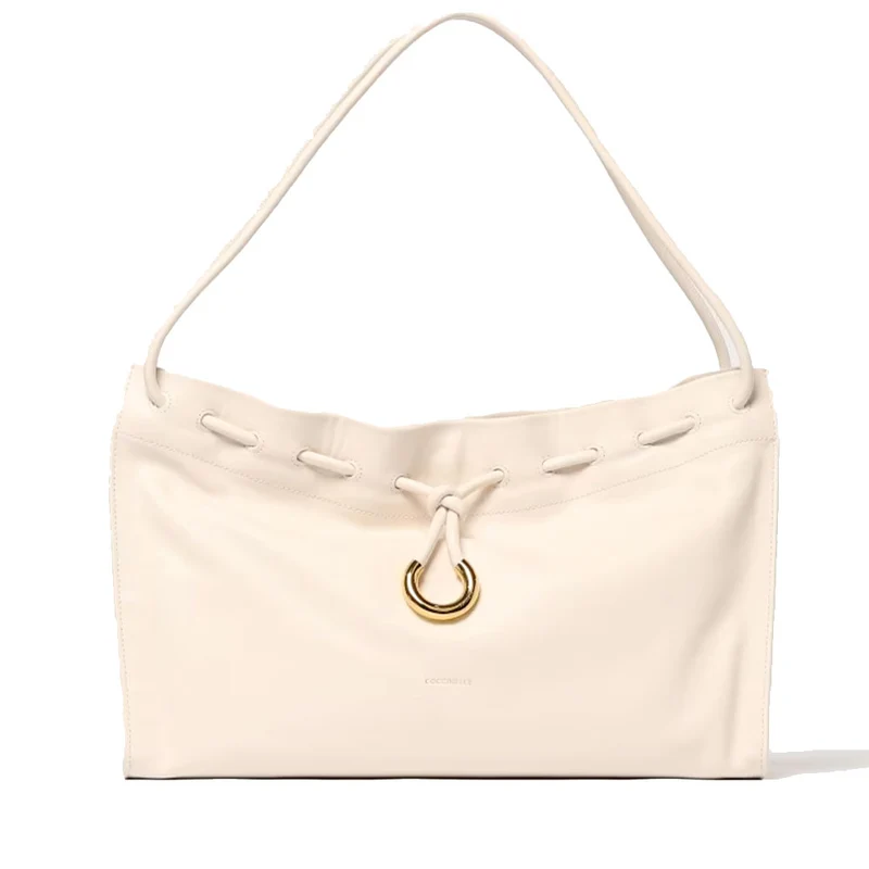 Borsa Donna a Spalla COCCINELLE in Pelle Liscia Linea Isabella Colore Blanco