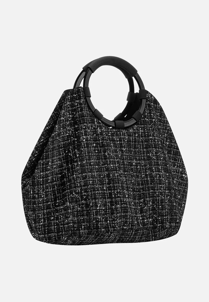 Loopbag Hobo Bouclé Black - Shopper