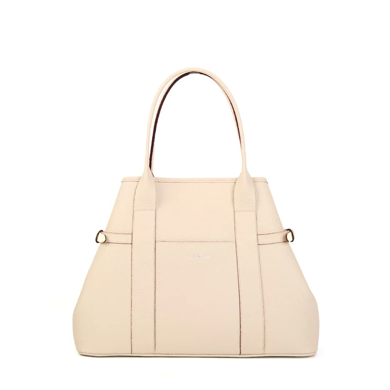 BEIGE TOTE BAG SIDE BUCKLES