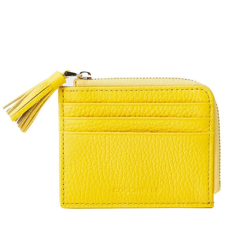 Portacarte Donna COCCINELLE in Pelle Colore Soleado Linea Tassel
