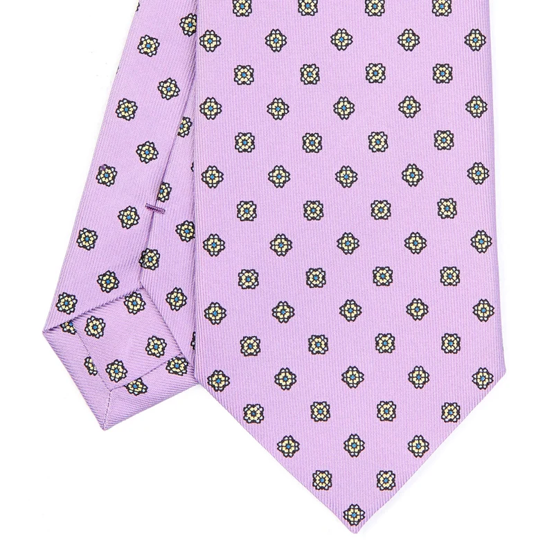 LILAC SARTORIAL PRINTED SILK TIE