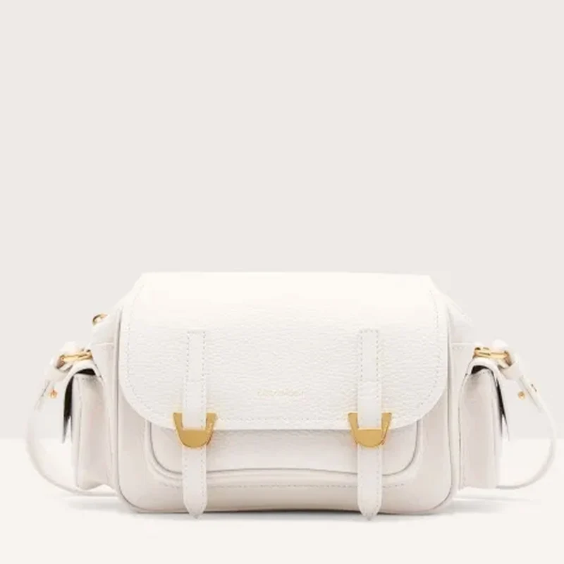 Borsa Donna a Tracolla COCCINELLE in Pelle Colore Blanco linea Campus Small