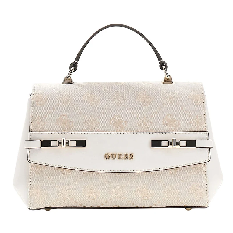 Borsa Donna a Mano GUESS Linea Melinda Colore Off White Logo Misura Piccola