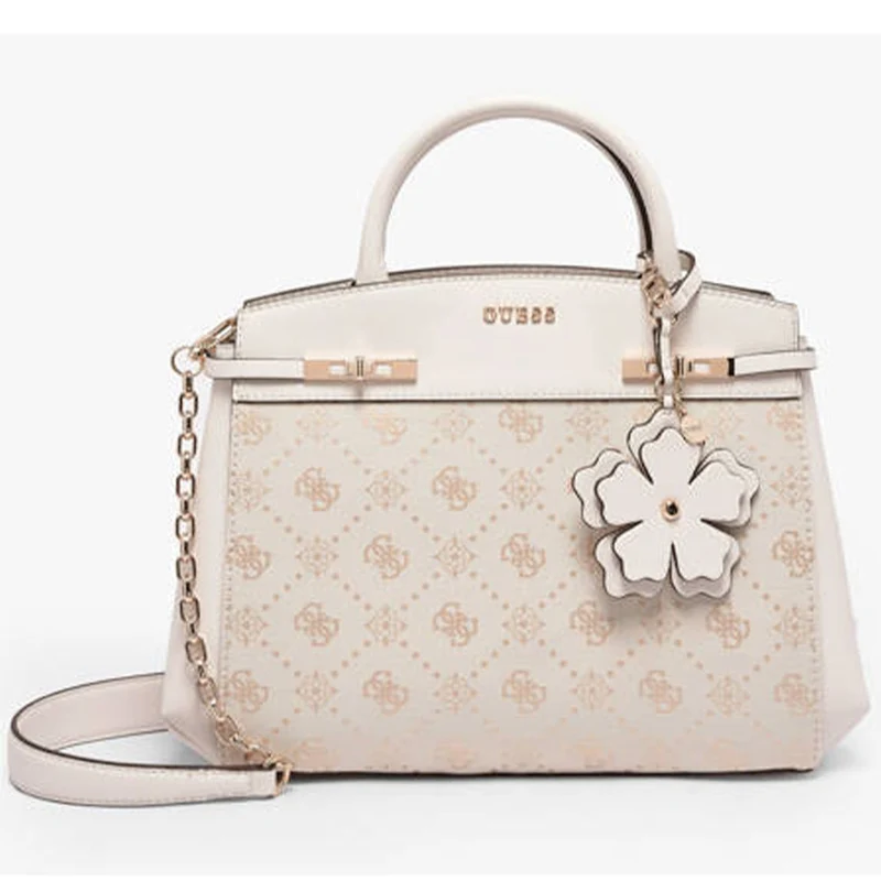 Borsa Donna a Mano GUESS Linea Melinda Colore Off White Logo