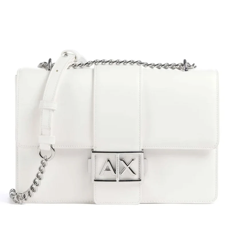 Borsa Donna a Tracolla ARMANI EXCHANGE Chiusa con Pattina colore Off White