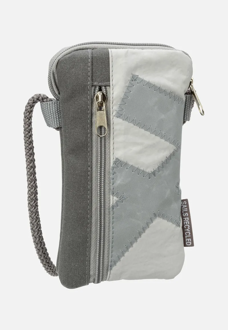 Nautik Lütt Weiß/Grau mit grauer Zahl - Phone Pouch