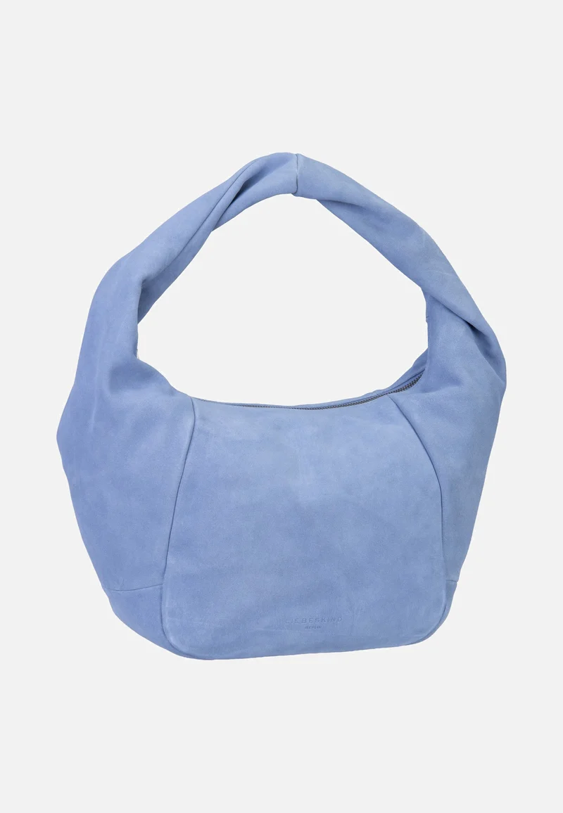 Farrah II Hobo M Hydro Suede Flower Blue - Hobo Bag