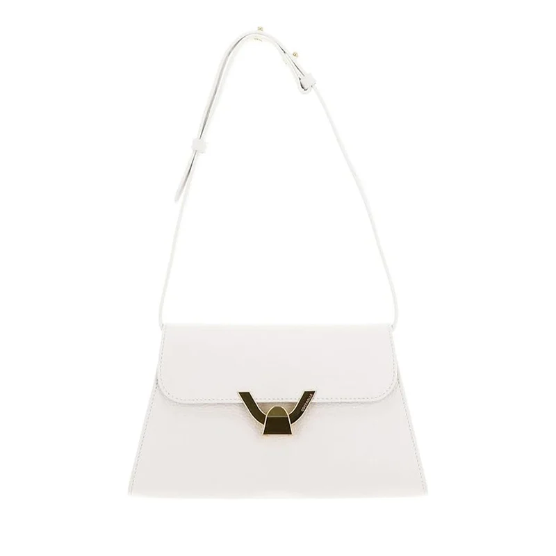 Borsa Donna a Spalla COCCINELLE in Pelle Colore Blanco linea Dew Small
