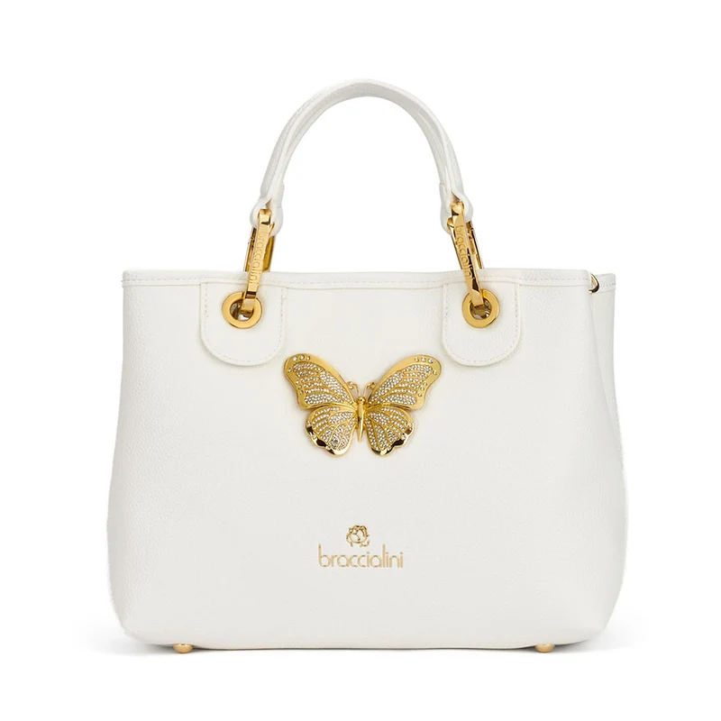 Borsa Donna a Mano Small BRACCIALINI linea Beth Jewels Bianco