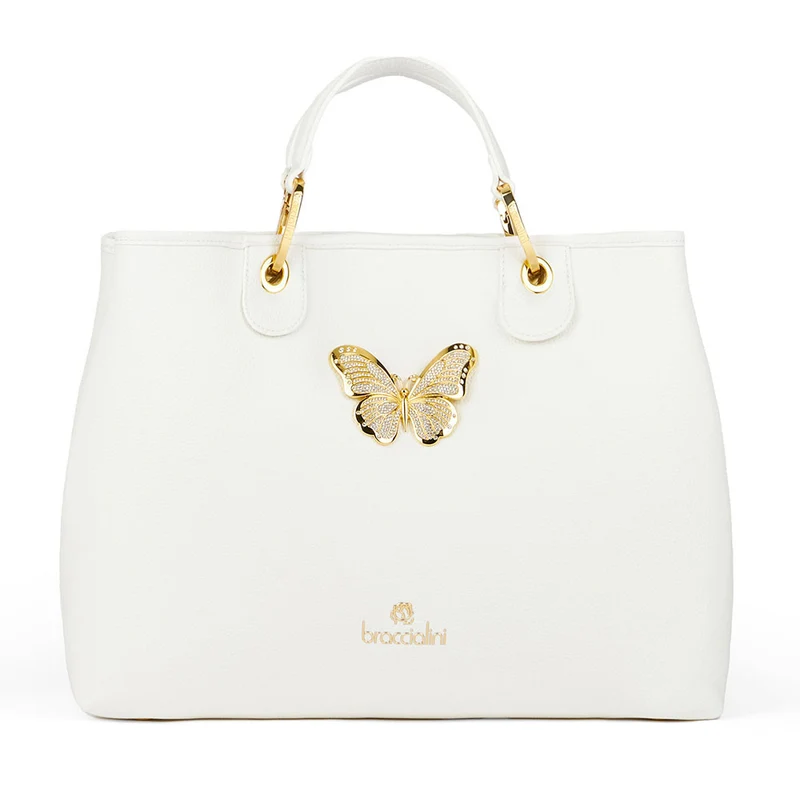 Borsa Donna a Mano Large BRACCIALINI linea Beth Jewels Bianco