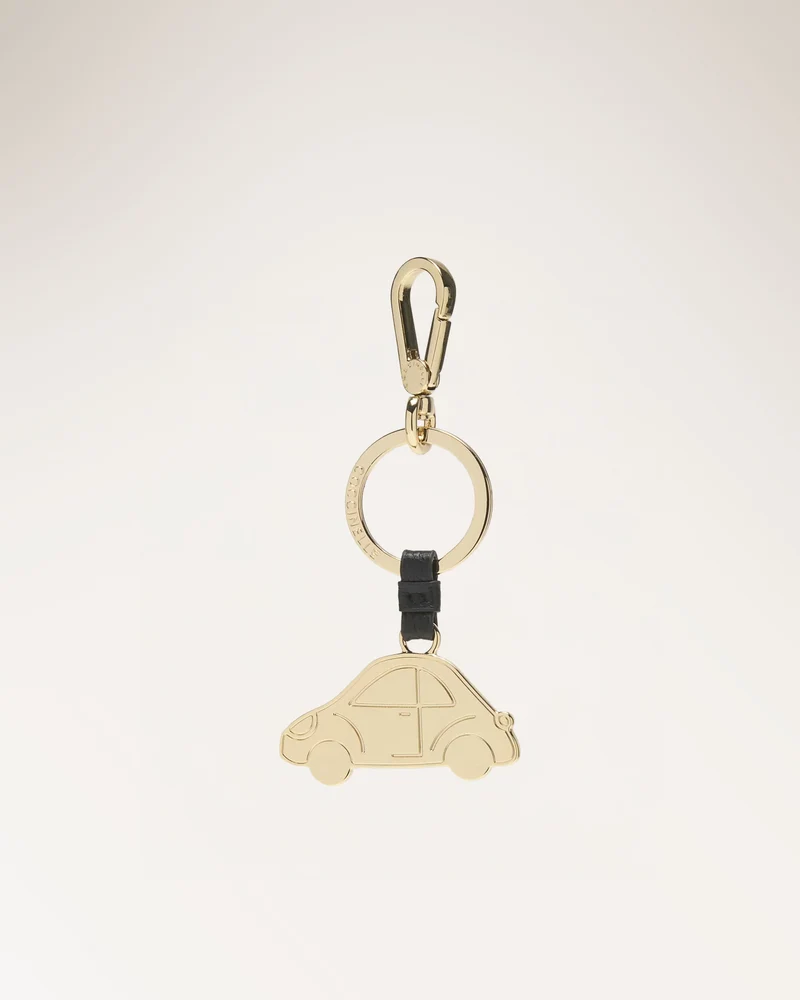 Charm Metal Car/grain.leath.