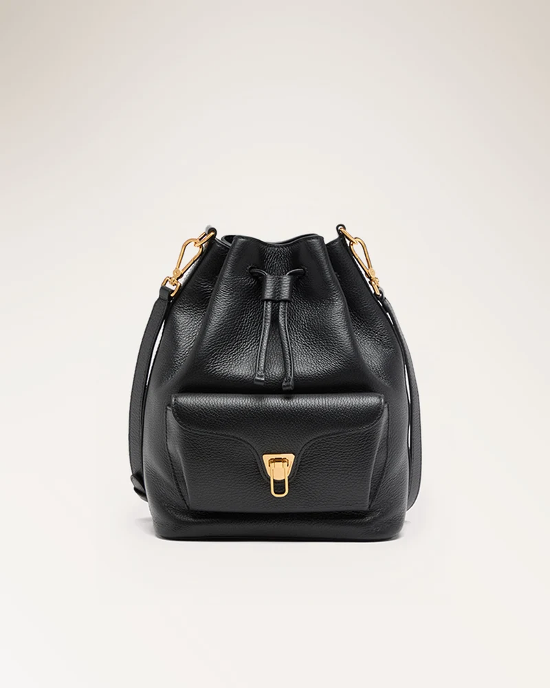 Handbag Grained Leather Noir