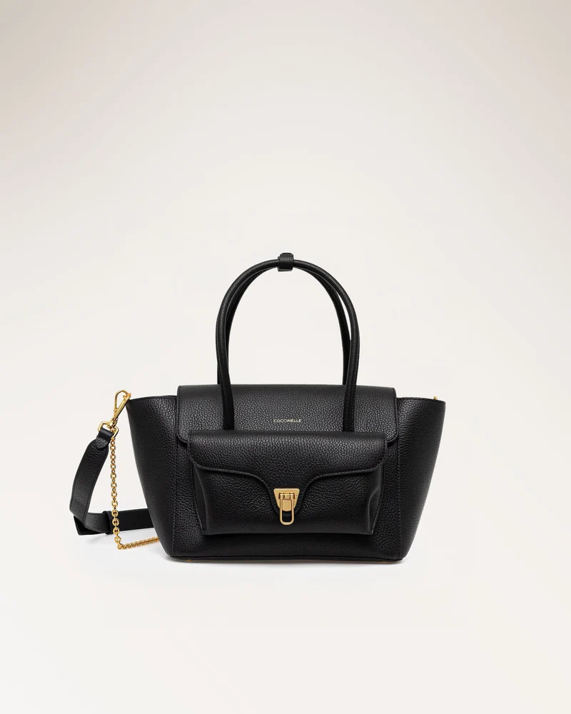 Handbag Grained Leather Noir