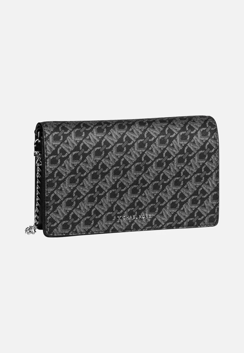 Jet Set Medium Flap Chain MK SIG Black/Silver - Evening Bag