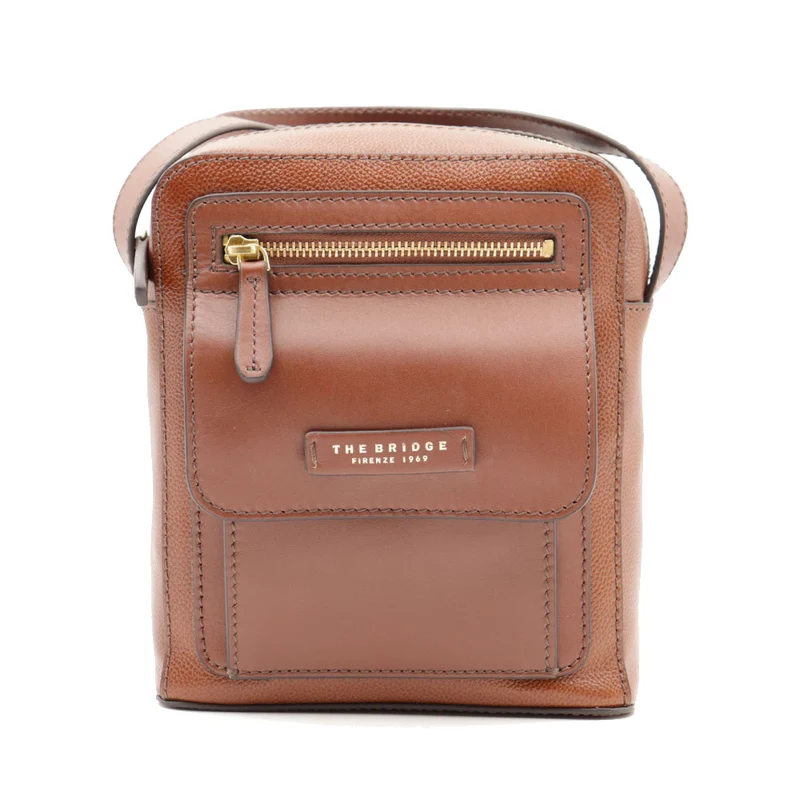 Borsello Uomo THE BRIDGE linea Alberto in Pelle Marrone