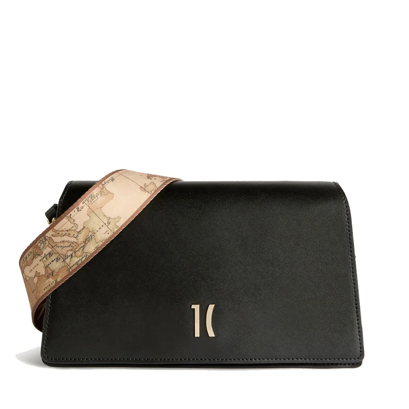 Borsa Donna a Tracolla con Patta 1A Classe Alviero Martini linea Winter Lux in Pelle Nera LE04
