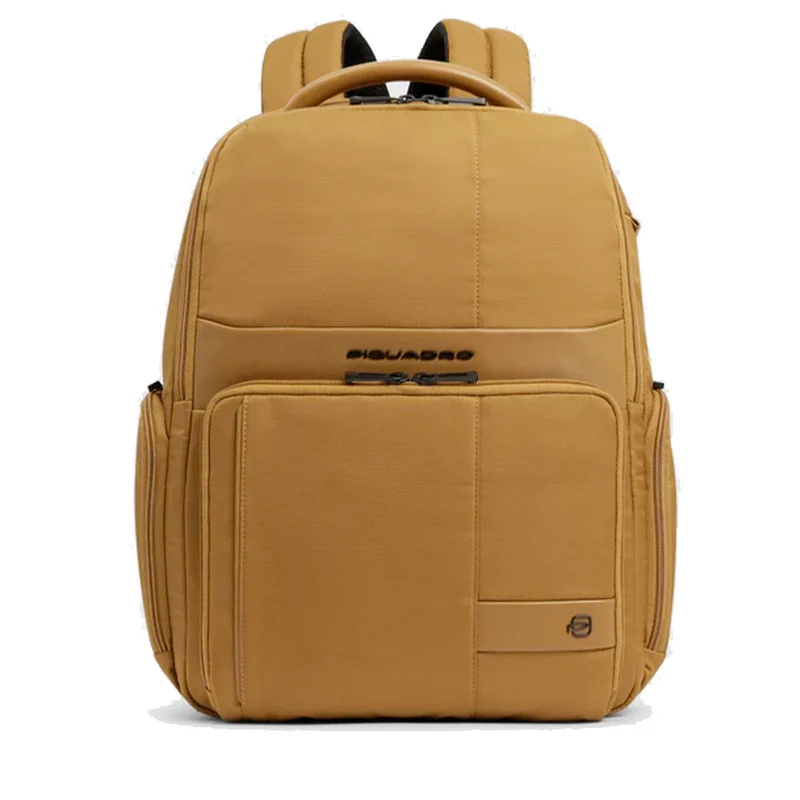 Zaino PIQUADRO porta Pc 15,6" in Tessuto e Pelle Colore Giallo Linea Wollem - CA6239W129
