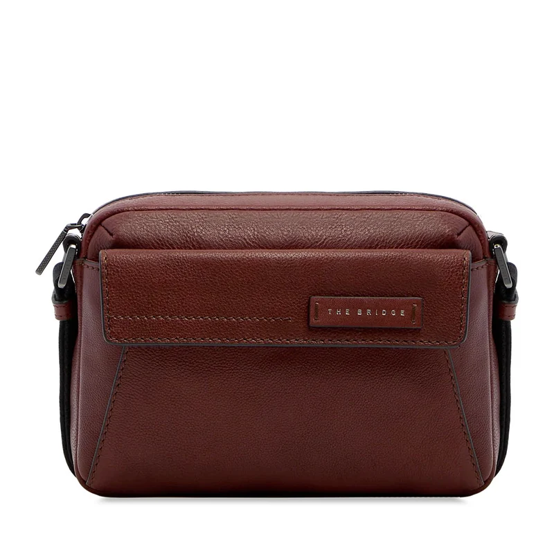 Borsello Uomo Orizzontale THE BRIDGE linea Ludovico in Pelle Marrone