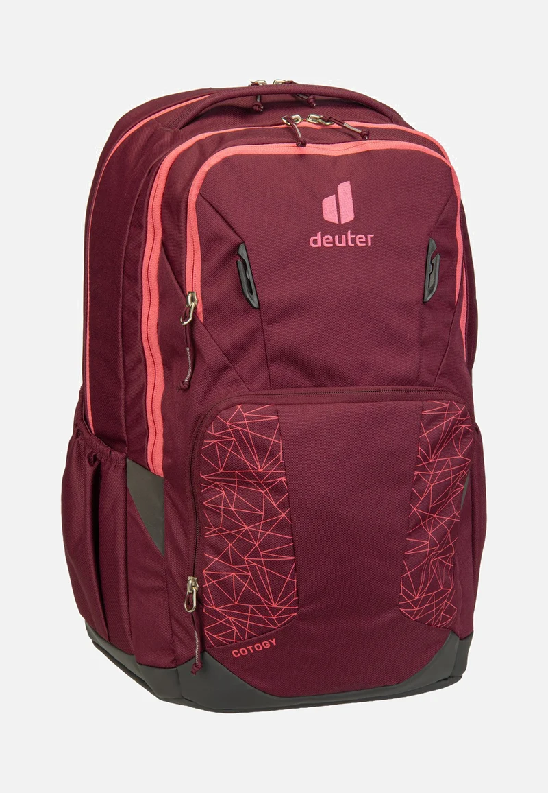 Cotogy Cassis/Dahlia - School Backpack