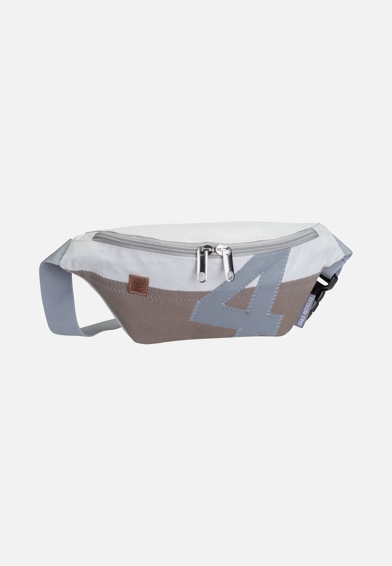 Knoten Weiß/Balken Persenning Taupe/Z - Fanny Pack