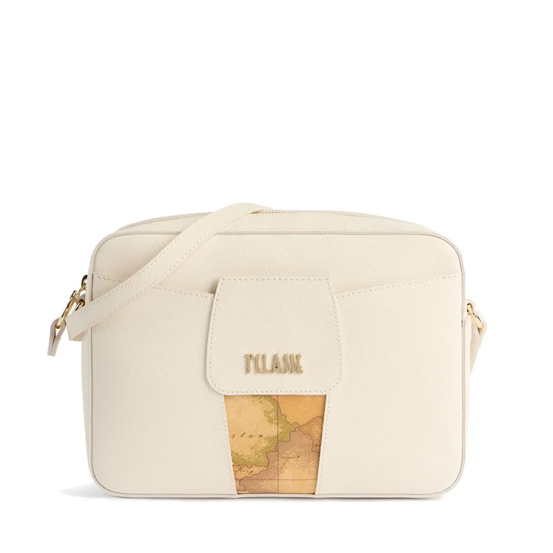 Borsa Donna a Tracolla 1A Classe Alviero Martini linea Bloom City Avorio LD31