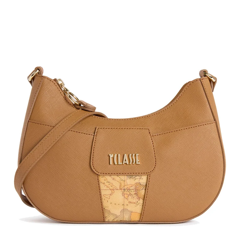 Borsa Donna Mezzaluna Piccola a Tracolla 1A Classe Alviero Martini linea Bloom City Cuoio LE50
