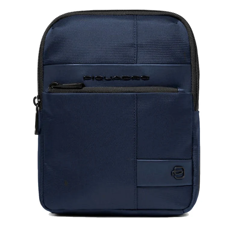 Borsello Uomo PIQUADRO porta iPad in Tessuto Blu con Due Scomparti - CA6303W129
