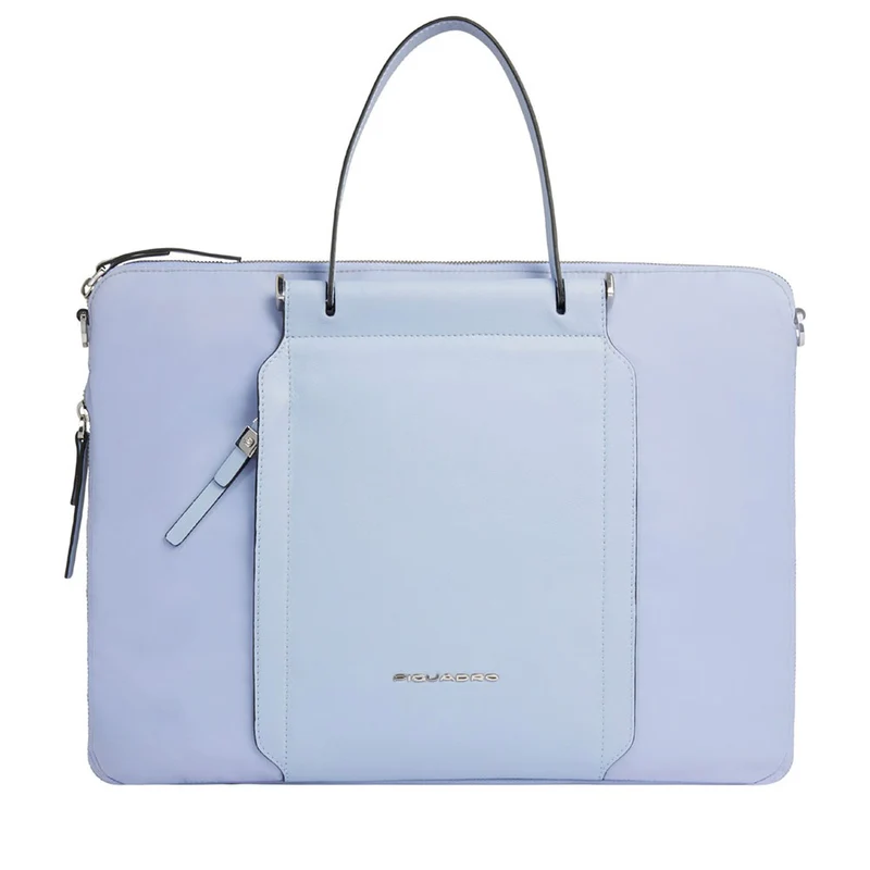 Borsa Donna da Lavoro PIQUADRO linea Circle in Pelle e Tessuto Riciclato Indaco - CA4021W92T