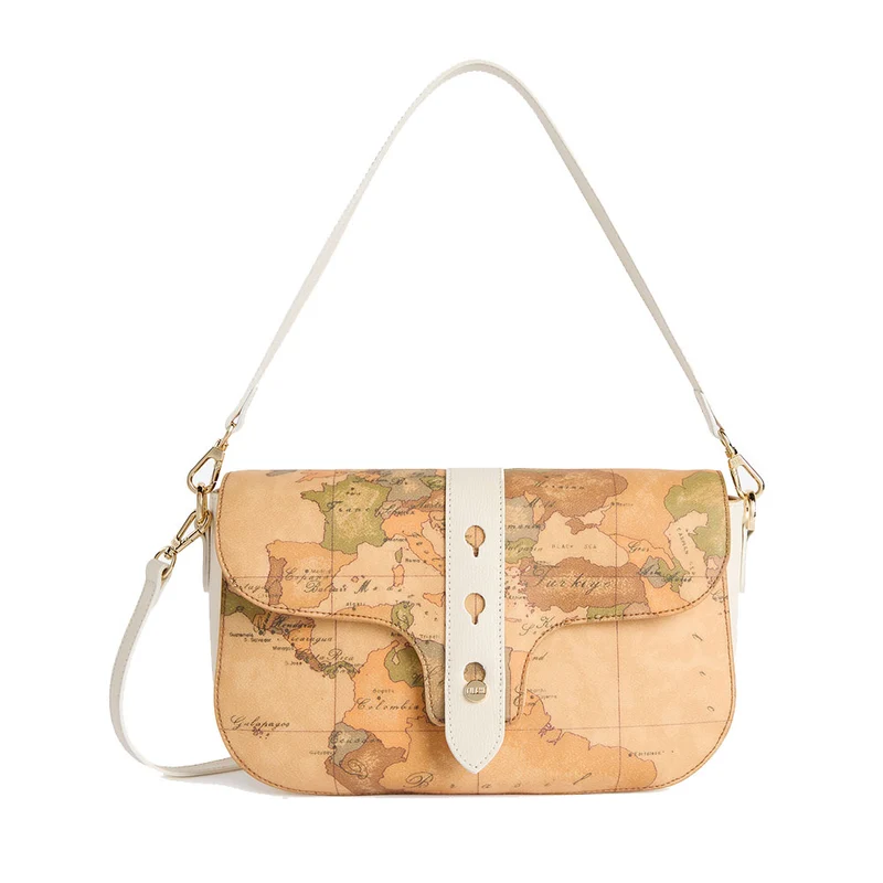 Borsa Donna Sottospalla 1A Classe Alviero Martini linea Escape Geo stampa Geo Classic e Avorio LE62