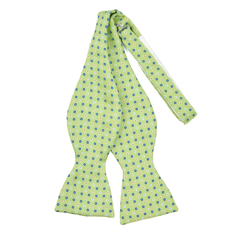 LIGHT GREEN SILK BOWTIE TO SELF-TIE