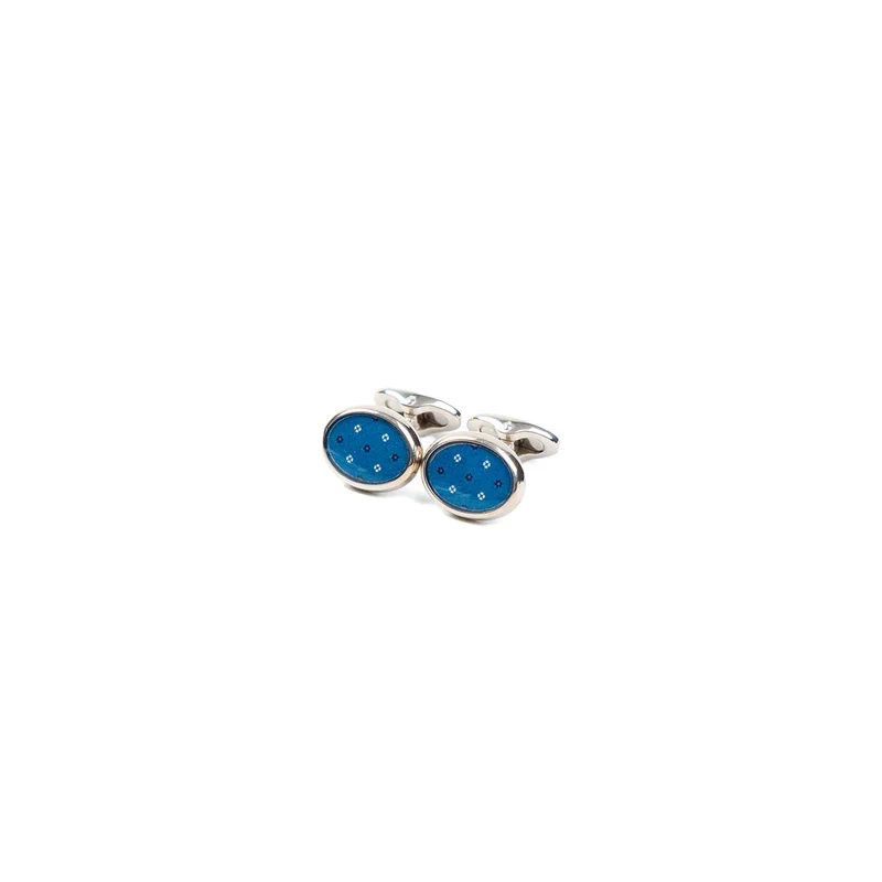 POWDER BLUE SILVER CUFFLINKS