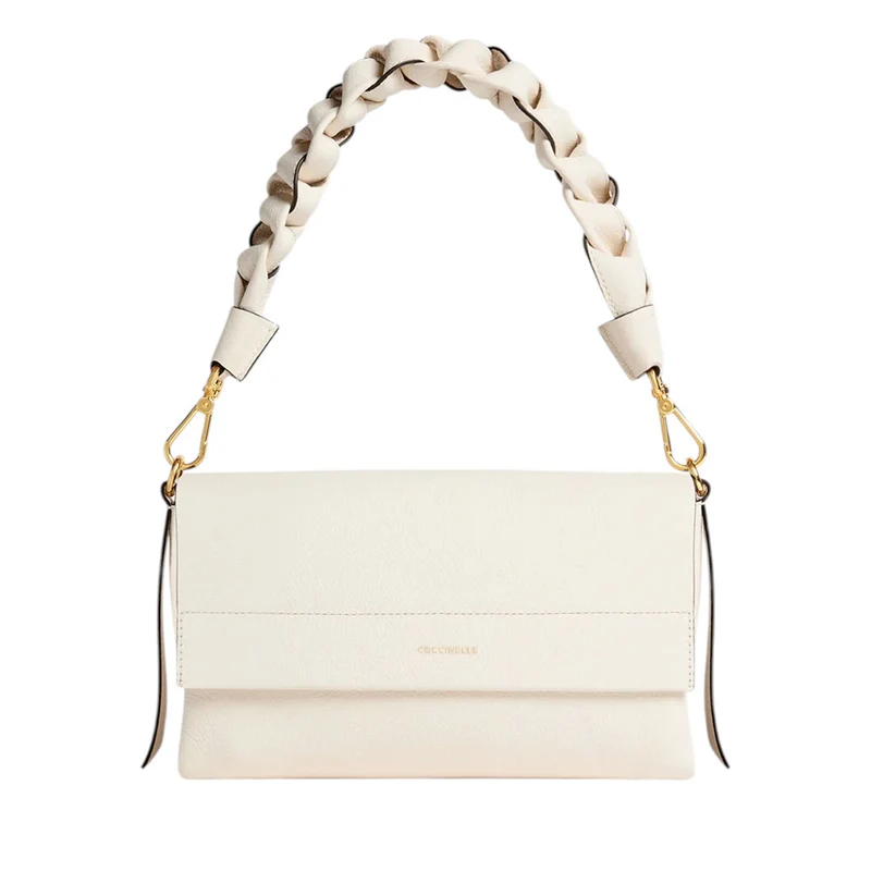 Borsa Donna a Spalla COCCINELLE in Pelle linea Boheme Small colore Pearl -Cognac