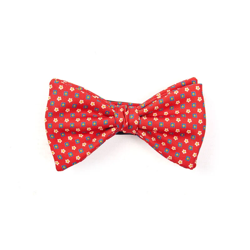 RED PRE-KNOTTED SILK BOWTIE