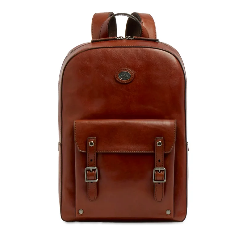 Zaino Uomo THE BRIDGE linea Galileo in Pelle Marrone