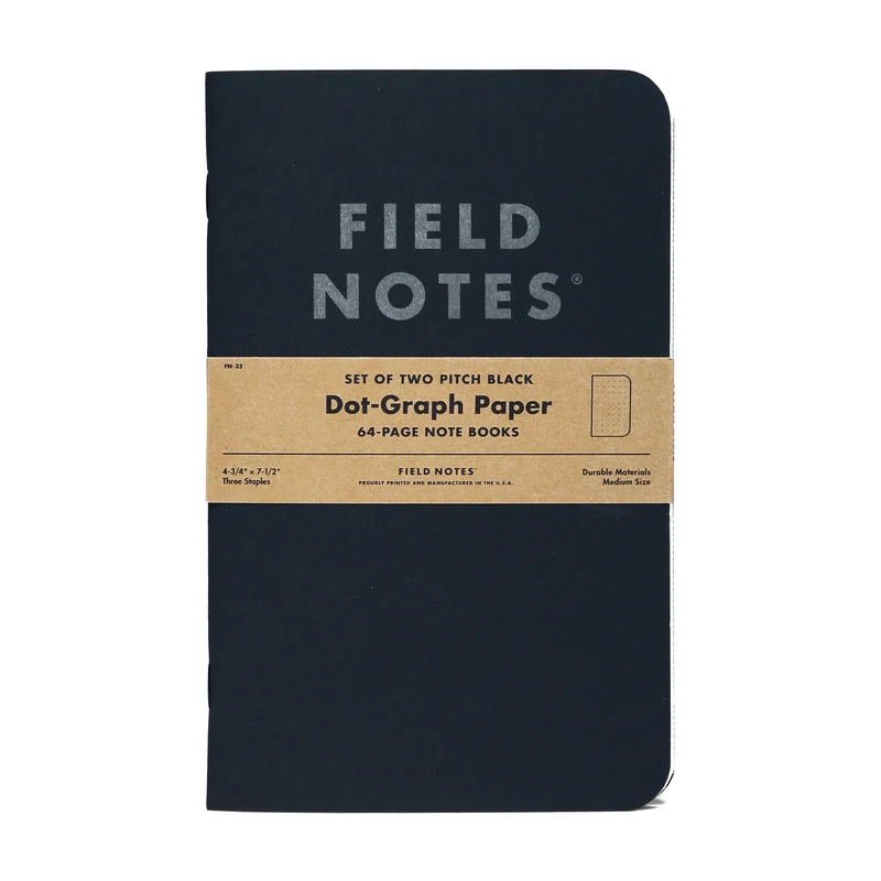 Pitch Black Large 2-Pack Note Book